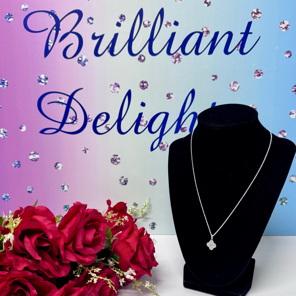 New Vvs Moissanite Clover Necklace 925s Italy
